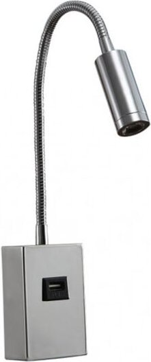 Wandleuchte 3w 4000k capote chrom w/usb und schalter 285lm 43x6x4 cm articulab. und orientab.