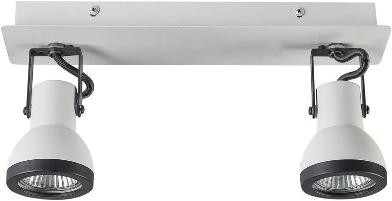 Thumbnail - Deckenlampe 2er Set Weiß / Schwarz Metall 2-flammig In Matt Verstellbar Glockenform Industrie Look Modernes Design