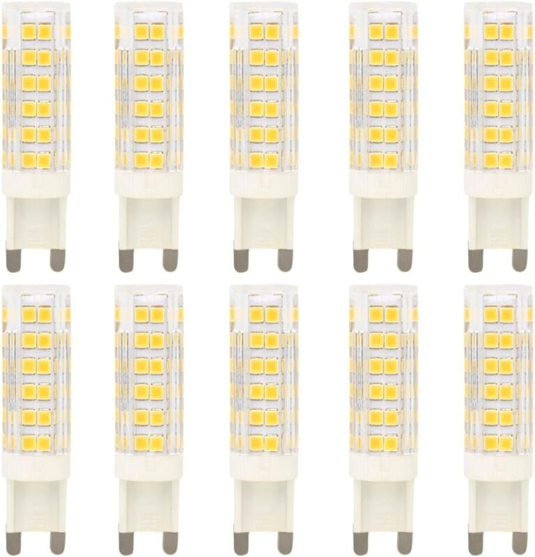 Beijiyi - 10 x G9 LED-Leuchtmittel, 7 w, 76 smd, 2835 LEDs, hohe Beleuchtung, 700 lm, LED-Leuchtmittel, Warmweiß 3000 k,...