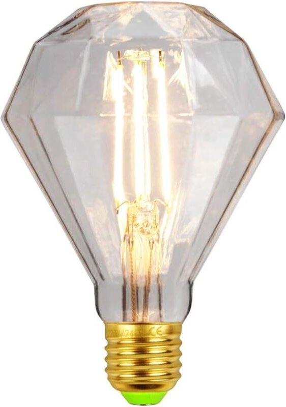 Ersandy - LED-Glühbirnen, Vintage-Glühbirne, 4 w, Diamant-Edison-Glühbirne, G95, 220/240 v, E27, spezielle dekorative Gl...