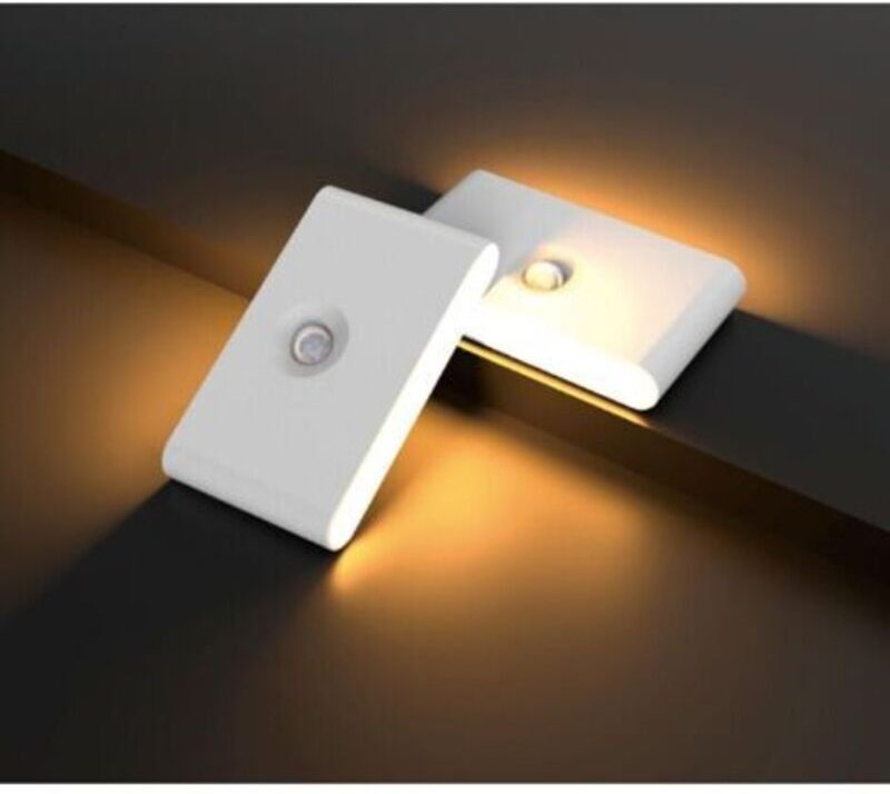 Set mit 2 LED-Nachtlichtern mit Bewegungsmelder, LED-Schrankleuchten, USB-wiederaufladbare Induktionsleuchten, magnetisc...