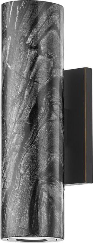 Predock 2-flammige Wandleuchte aus schwarzem Messing - Hudson Valley