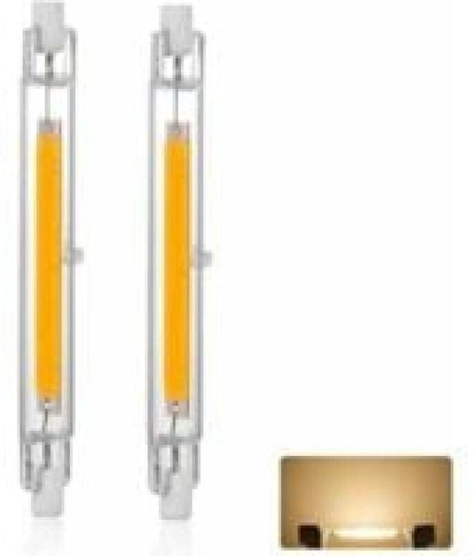 Thumbnail - R7S LED-Lampe, 118 mm, 20 W, dimmbar, weißes Licht 3000 K, 1450 lm, linearer Ersatz für Halogenlampen 110 V, 360-Grad-Be...