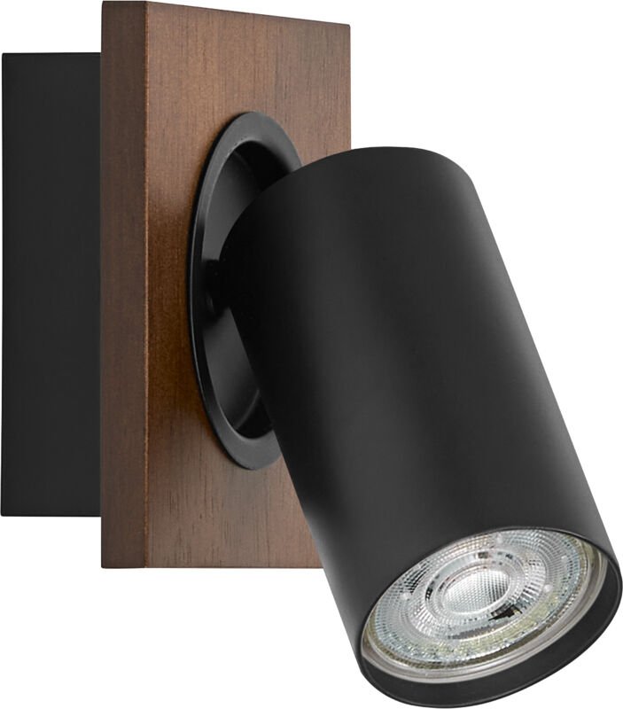 LEDVANCE DECOR SPOT MERCURY, 1 x 3,4W, 230lm, Holzoptik, schwarz, Spotleuchte, verstellbare Köpfe, vielseitig anwendbar,...