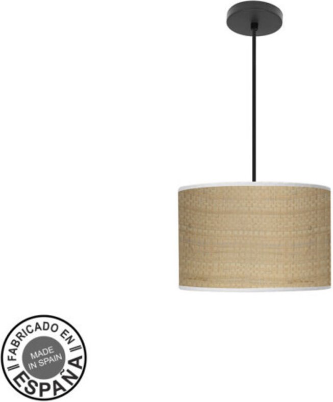 Fashion Hängeleuchte 1xe27 schwarz/hellbraun regx30x30