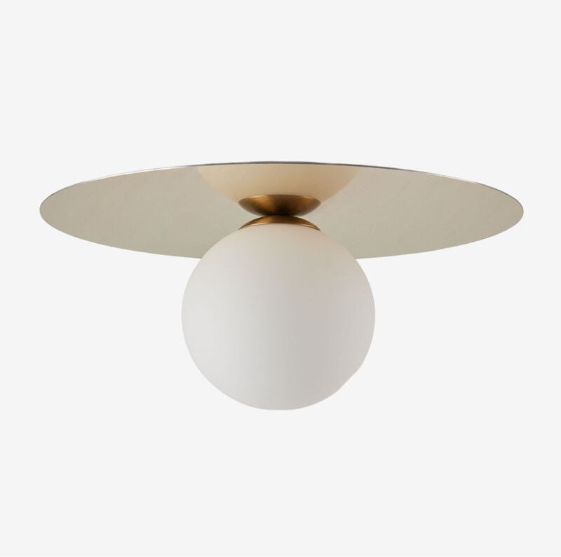 SKLUM Anine Deckenlampe aus Eisen und Glas Vergoldet Ø30 cm