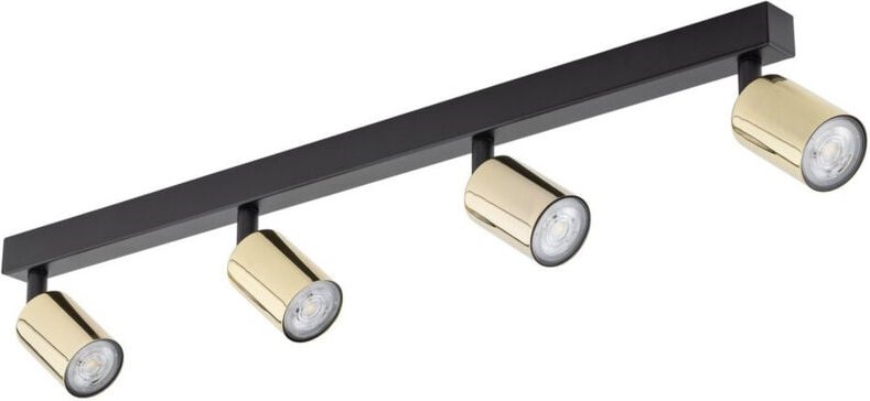 TK Top Klassische Deckenstrahlerleiste Schwarz, Gold 4xGU10