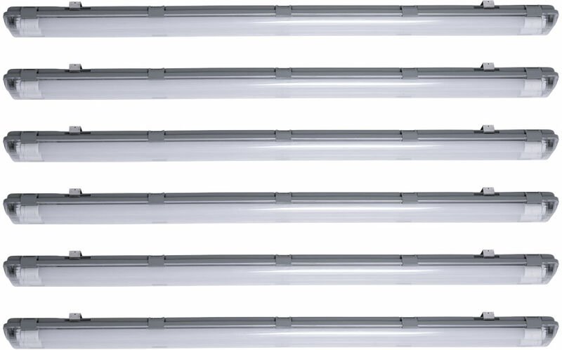 Feuchtraumleuchte led 156 cm neutralweiß led Röhre led Werkstatt Deckenleuchte 44 Watt Kellerlampe led, 2x T8 2x22W 2x 2...