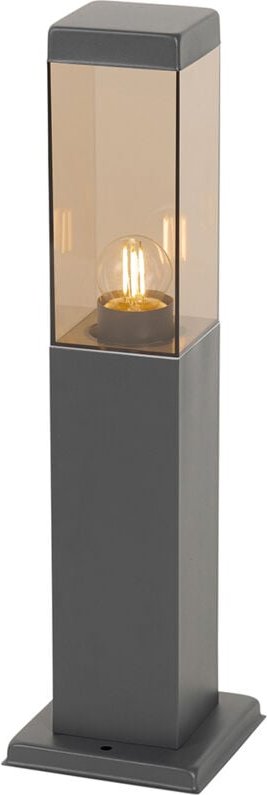 Smarte Wegeleuchte Dunkelgrau mit Rauchglas 45 cm inkl. WiFi P45 - Malios