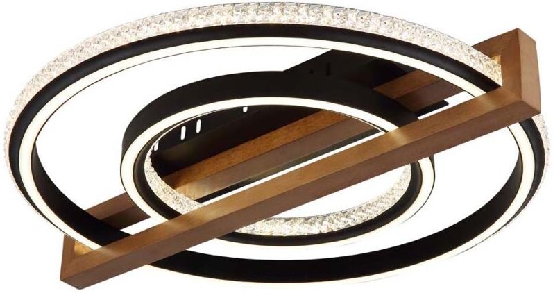 LED Deckenleuchte Deckenlampe Fernbedienung Nachtlicht schwarz dimmbar L 55 cm