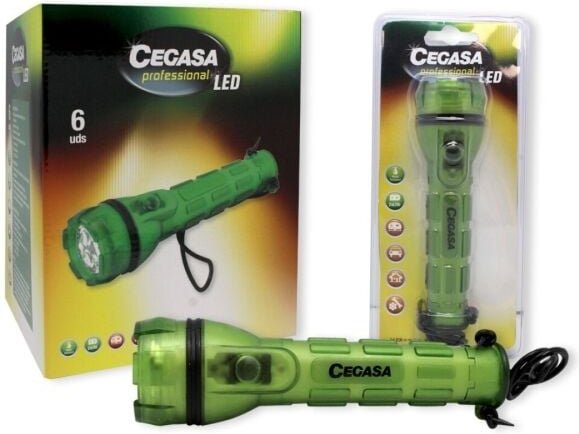 Cegasa - professionelle Taschenlampe de 3 led - stoßfest und wasserdicht ip44 - angetrieben von 2 aa lr6 Batterien (nich...