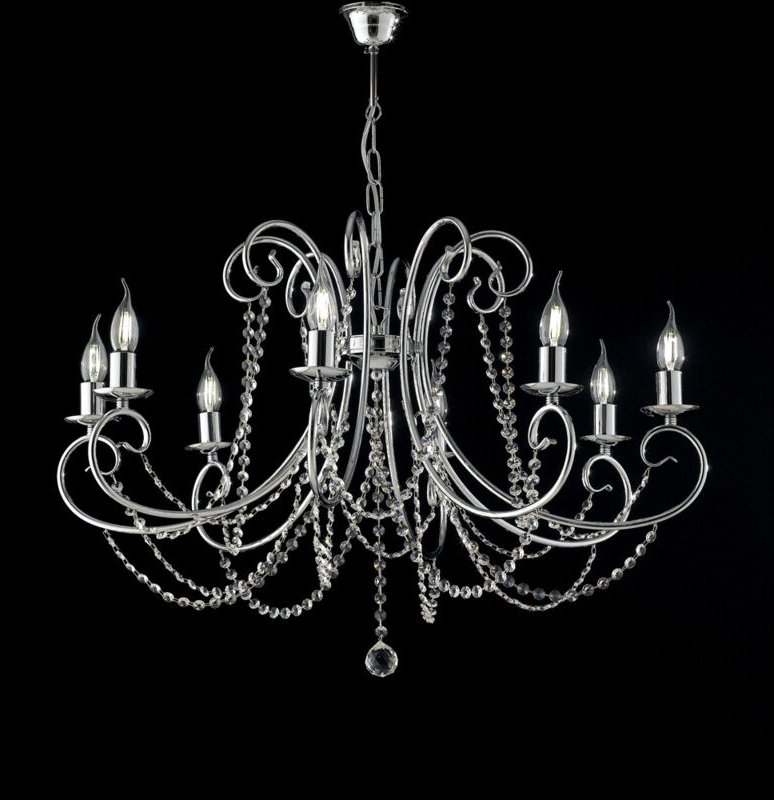 Bonetti Illumina - Magda - Kronleuchter aus verchromtem Eisen 8 Lichter 118 - Ø74 - BL146-8-CR