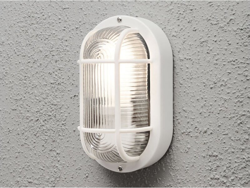 Kellerleuchte elmas für Wand-& Deckenmontage Weiß, Höhe 20cm