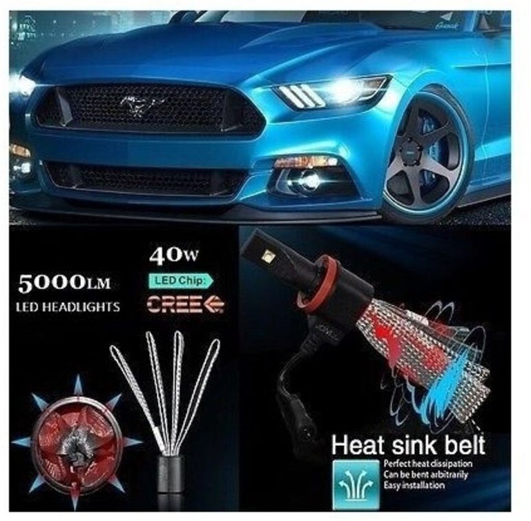 Trade Shop Traesio - Trade Shop - paar led-lampen für autoscheinwerfer H11 ersatz 2 5HL hohe helligkeit kaltes licht -