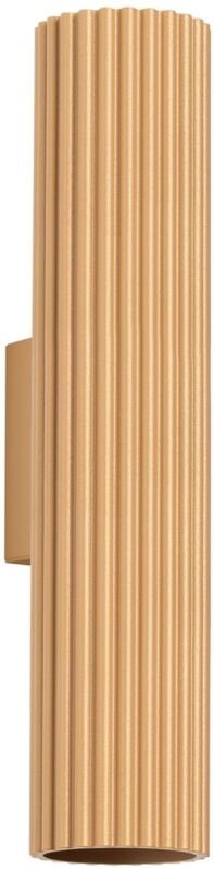 Licht-erlebnisse - Wandleuchte Aluminium GU10 h: 30 cm in Gold 2-flammig länglich Modern