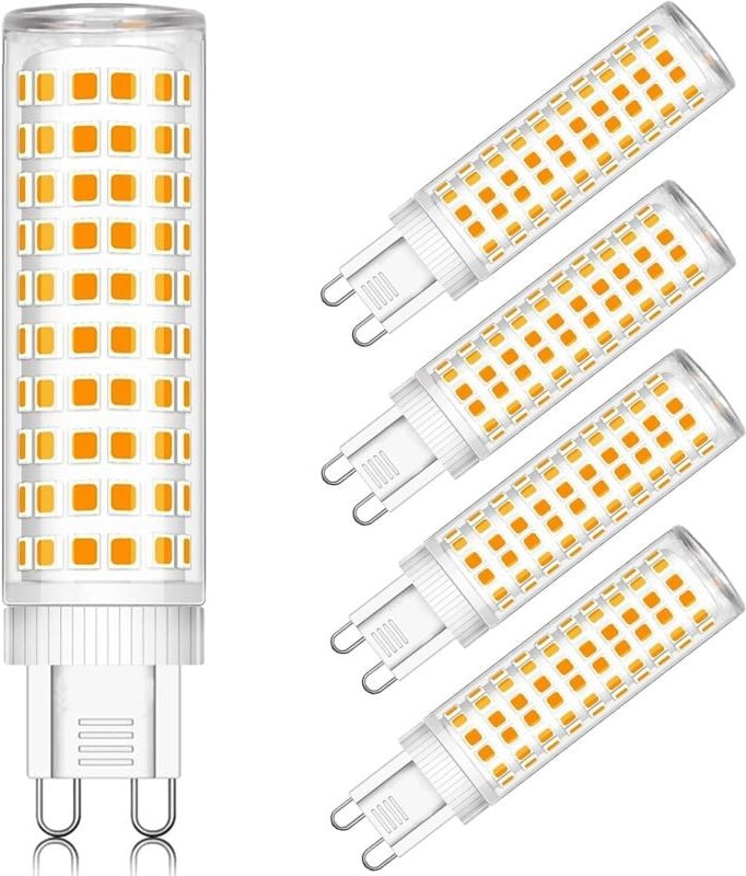 G9 LED-Glühbirne 12 W, G9 LED-Glühbirne entspricht 120 W Halogen-LED, Warmweiß 2700 K, CRI 80, AC 100–240 V, nicht dimmb...