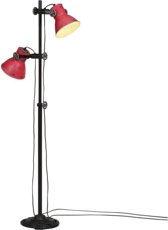 Stehleuchte 25 W Rot 25x25x90/160 cm E27 vidaXL504239