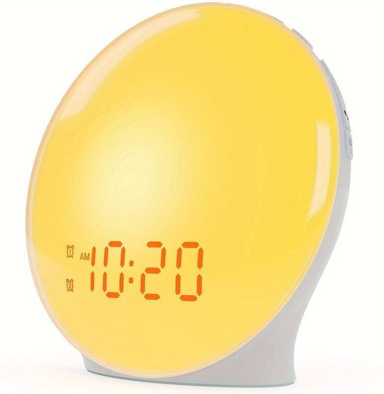 Wecker zum Aufwachen bei strahlendem Sonnenaufgang, für Tiefschläfer, mit Sonnenaufgangssimulation