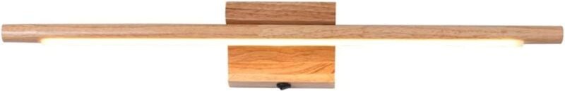 Holz-Badezimmerspiegellampe mit Schalter, moderne LED-Innenwandleuchte, IP44 wasserdichte Lampe Ulisem
