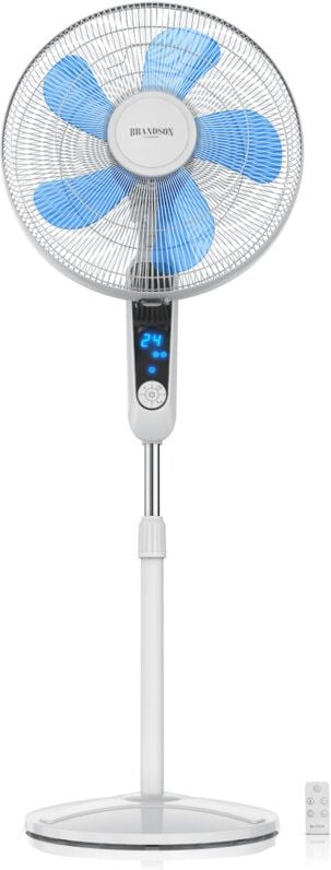 Standventilator dc Motor mit Fernbedienung + led Display, Oszillation, Ventilator leise, Höhe verstellbar, energiesparen...