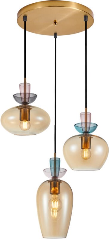 Hängelampe FANDA 3 E27 GOLD ITALUX PND-31882-3A-GD-AMB