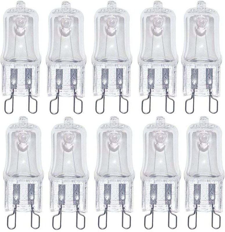 Alovez - 10er-Pack G9 230 v 20 w klare Halogen-Ersatzlampen für Abstrahlwinkel, Warmweiß 2700 k
