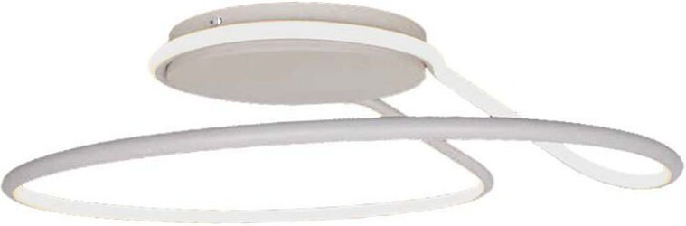 Deckenleuchte Wohnzimmerlampe Schlafzimmer Metall Weiß led triac dimmbar d 53 cm