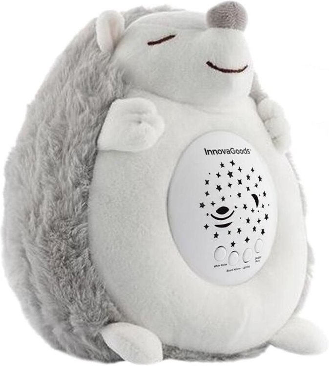 Innovagoods - Plüsch-Igel mit weißem Rauschen und Nachtlicht-Projektor Spikey