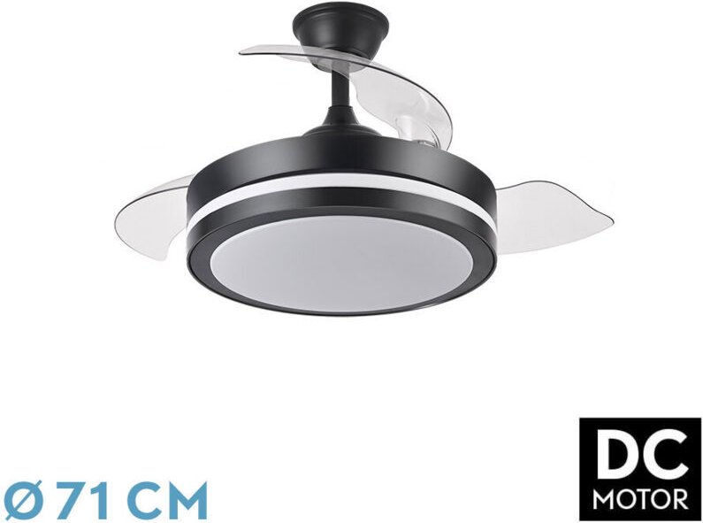 DC Deckenventilator "Esparta Peque" dimmbar mit Fernbedienung (44W 3CCT 5182lm) schwarz