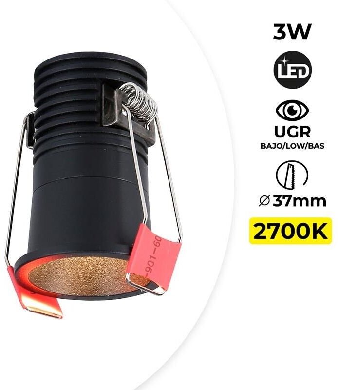 Thumbnail - Barcelona Led - LED-Einbaustrahler – Cree Chip – niedriger UGR-Wert – 2700K – 3W