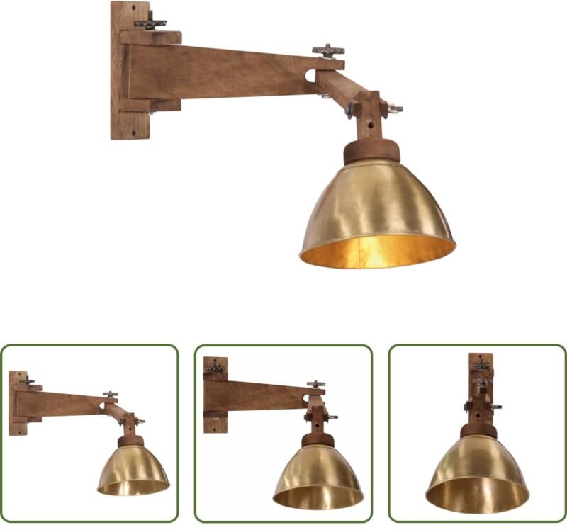 Industriestil - Wandleuchte 25 W Antik-Messing E27