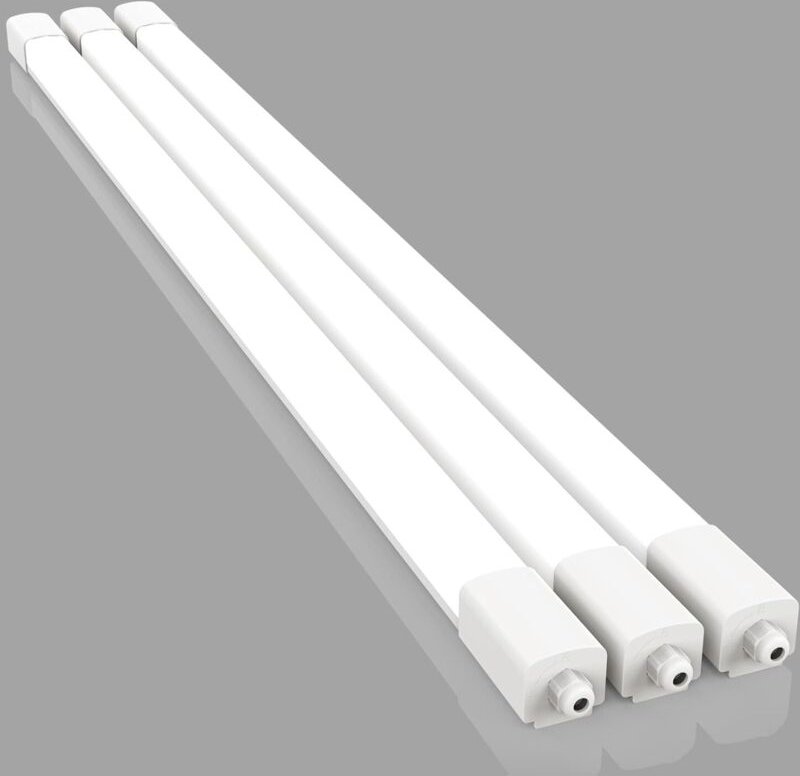 Amdelne 3er 150cm Feuchtraumleuchte Led mit 45W 5000LM werkstattlampe led, Wasserfest Wasserdicht IP65 Verknüpfbar Decke...