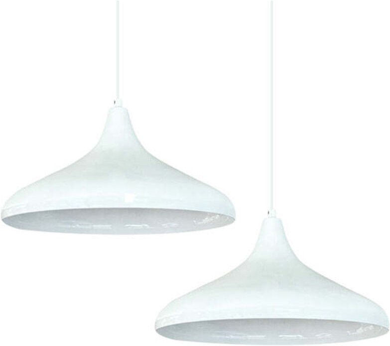 Weiß Doppel-Kronleuchter-Pendelleuchte – Vintage-Kronleuchter mit E27-Sockel für Wohnzimmer, Schlafzimmer oder Esszimmer