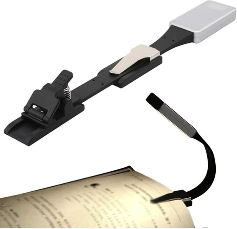 N/a/a Buchleselicht, wiederaufladbares Leselicht zum Lesen im Bett, LED-Leselicht, einfach ansteckbares Leselicht zum nä...