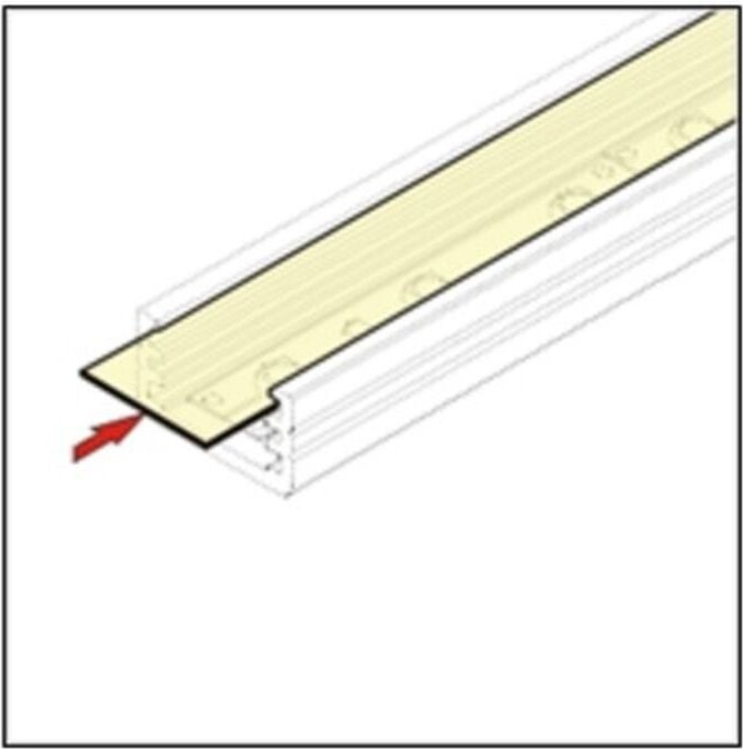 Proviston - Kunststoffabdeckung Für led Aluminiumprofil Transparent 24 x 9 x 2000 mm Indirekte Beleuchtung