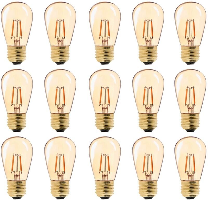 LED-E27-Vintage-Glühbirne, ST45, einfach zu verwenden, 1 W = 10 W, Glühlampen, superwarmweiß, 2200 K, E27-Nachttischlamp...