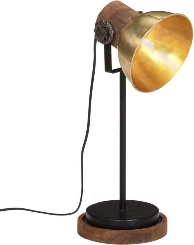 Schreibtischlampe 25 W Antik-Messing 17x17x50 cm E27 vidaXL