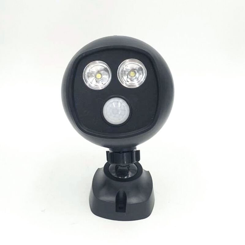 Bewegungsmelder-Außenleuchte, batteriebetriebene LED-Beleuchtung, kabelloser Fluter, LED-Außenstrahler, 100 Lumen, 360° ...