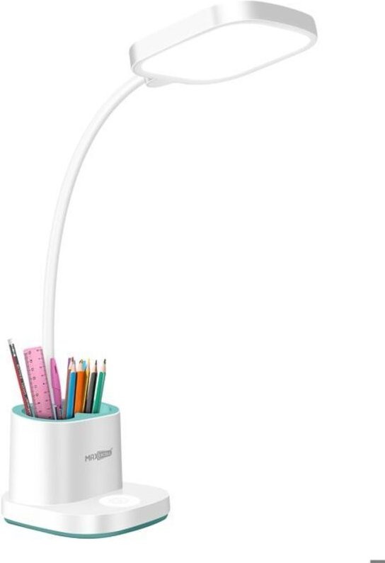Schreibtischlampe - MAX EXCELL - Flexibel - LED-Beleuchtung - Wiederaufladbar - Stiftbehälter