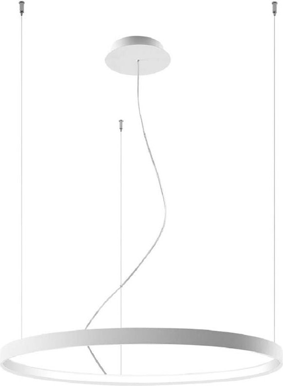 Integrated LED Circular Pendant Light White 78cm 3000K Integrierte LED-Kreispendelleuchte Weiß 78cm 3000K