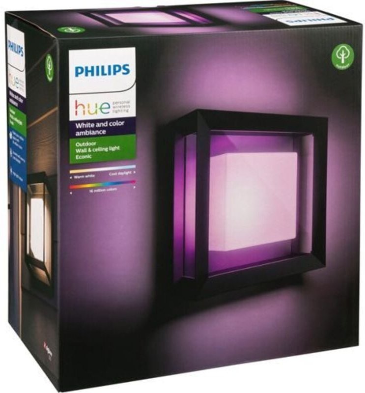 Ledkia - Philips Hue Econic quadratisch led Wandleuchte schwarz