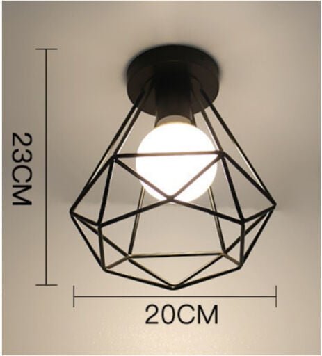 Tonchean - Geometrische Wandleuchte aus Schmiedeeisen für Wohnzimmer, Küche, Loft, Esszimmer, Café (Glühbirne nicht enth...