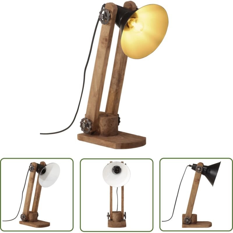 The Living Store Schreibtischlampe 25 W Schwarz 23x13x52 cm E27 - Industrielampen - Schreibtischlampe - Stehleuchte - Wo...