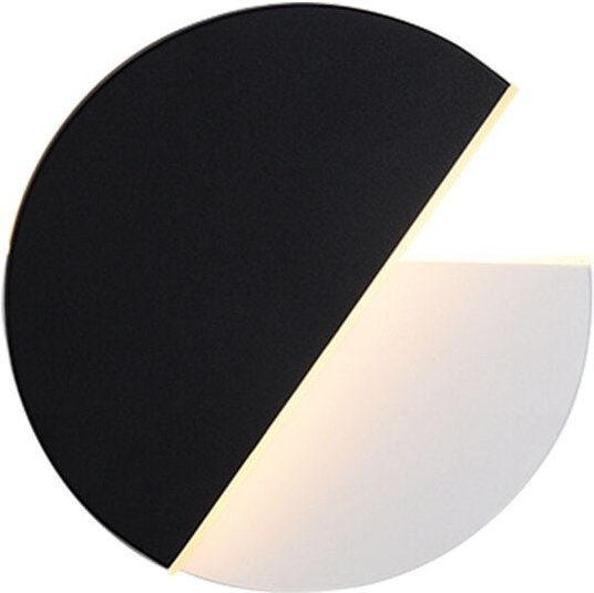 Einfache runde Wandlampen 360 Grad drehbar Schmiedeeisen kreative Mode Acryl schwarz und weiß Wandleuchten Schlafzimmer ...