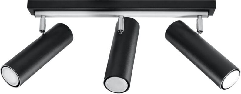 Deckenleuchte LOBIX 3 GU10 Schwarz LUMILO 05.111.01