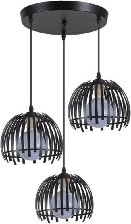 Lámpara de techo pendant Latina Schwarz 3xe27 Regx40x40cm - Fabrilamp