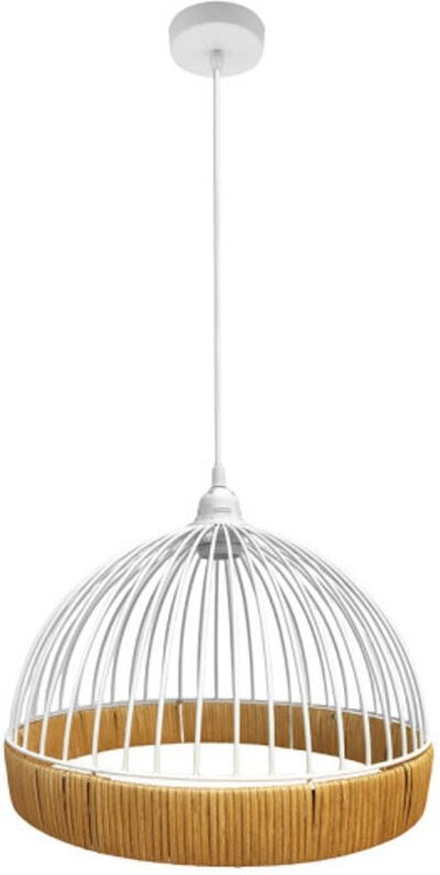 Fabrilamp - Lampe de Deckenpendelleuchte Gaston 1xe27 Weiß/natural 30d