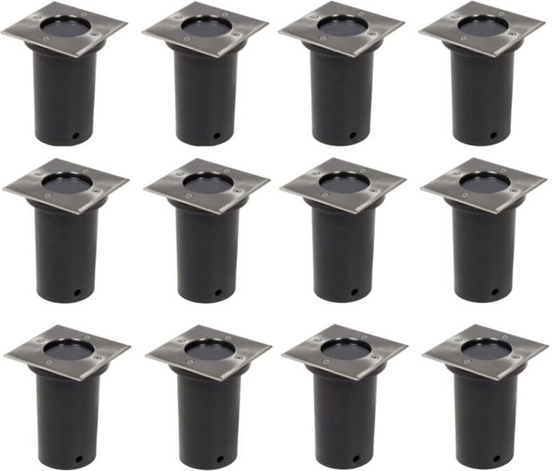 Outdoor Bodenleuchten 12 Stk. Quadratisch - Vidaxl