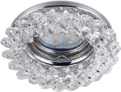 Iperbriko - Dolomite Einbaustrahler 1xGU10 Chrom mit Kristallglas Ø9 cm Trio Beleuchtung