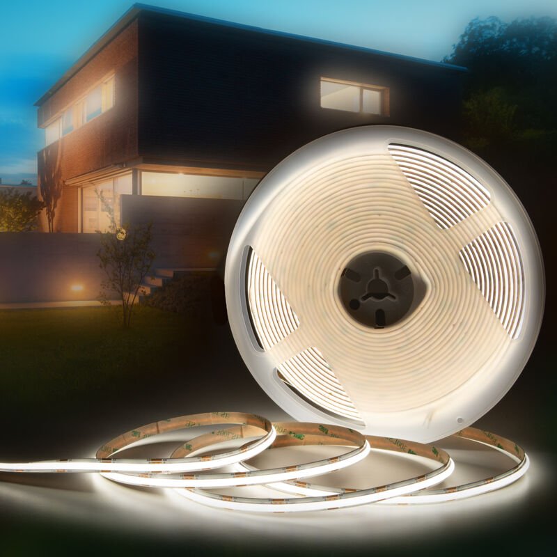HEXIM COB LED Strip selbstklebend 1-15 Meter LED Streifen IP20/65 3000K-6000K CCT RGB: N - Neutralweiß - 4000k, 9.5 Mete...
